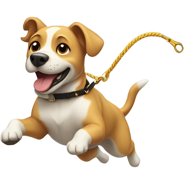 dog running on a leash emoji