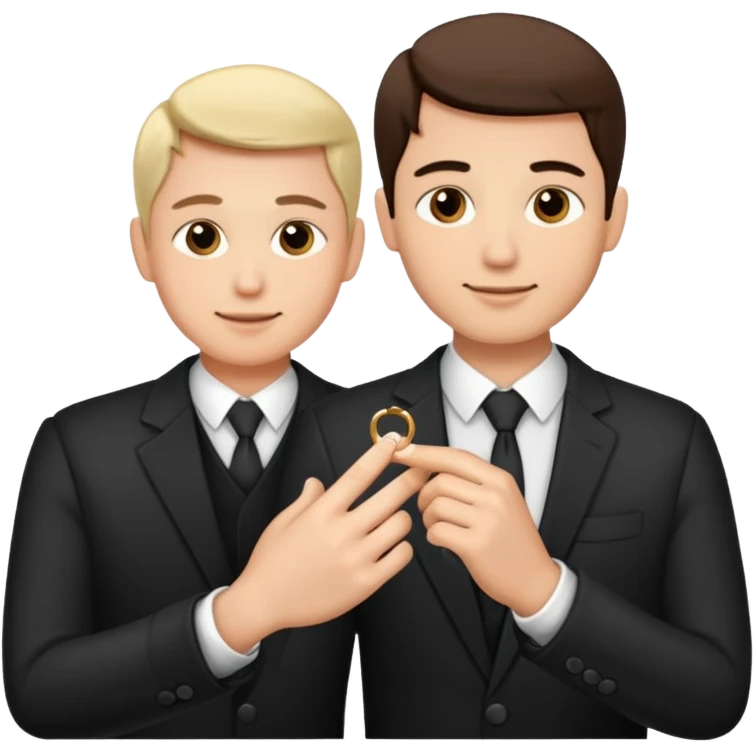 Men putting a ring emoji