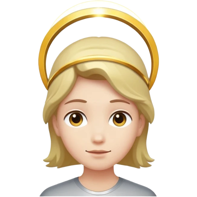 With a halo above head emoji
