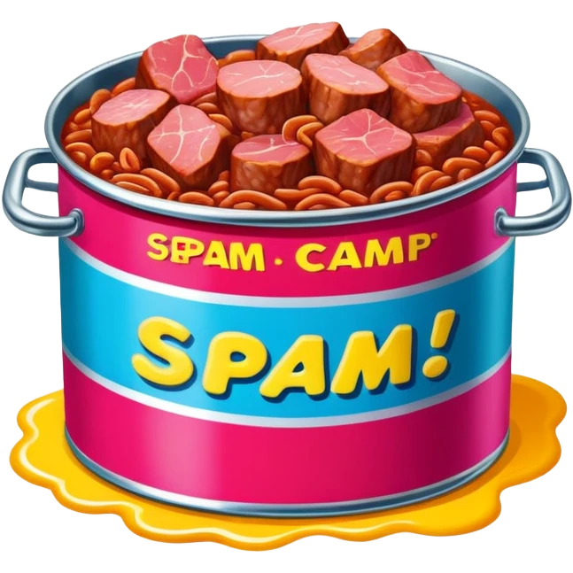 pop art SPAM meat slop warhol landscape  emoji