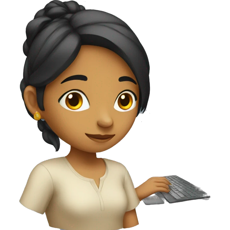 indian girl coding emoji