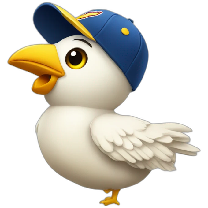 Pollito con gorra amarilla emoji