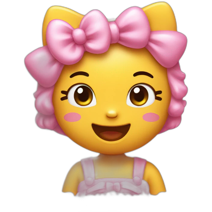 Hello kitty giggles cutely emoji