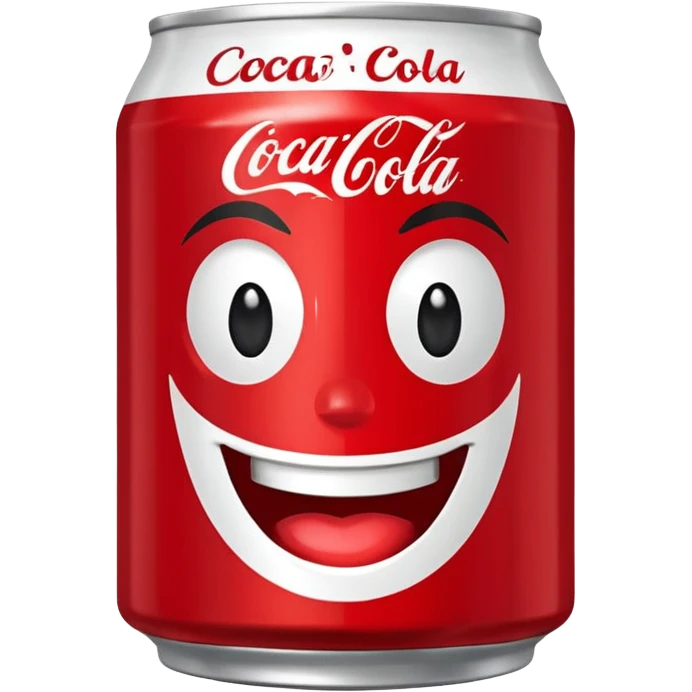 Coca-Cola con cara emoji