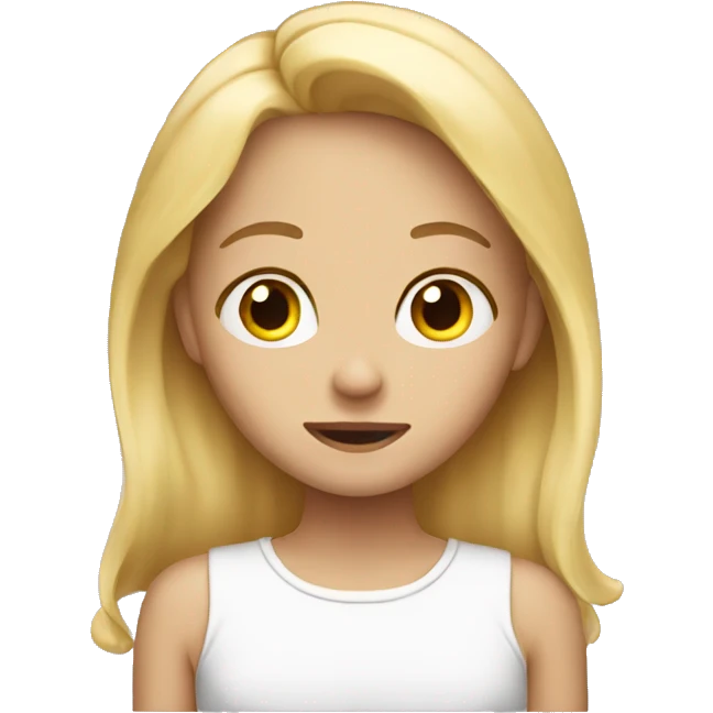 A blond girl has cravings emoji