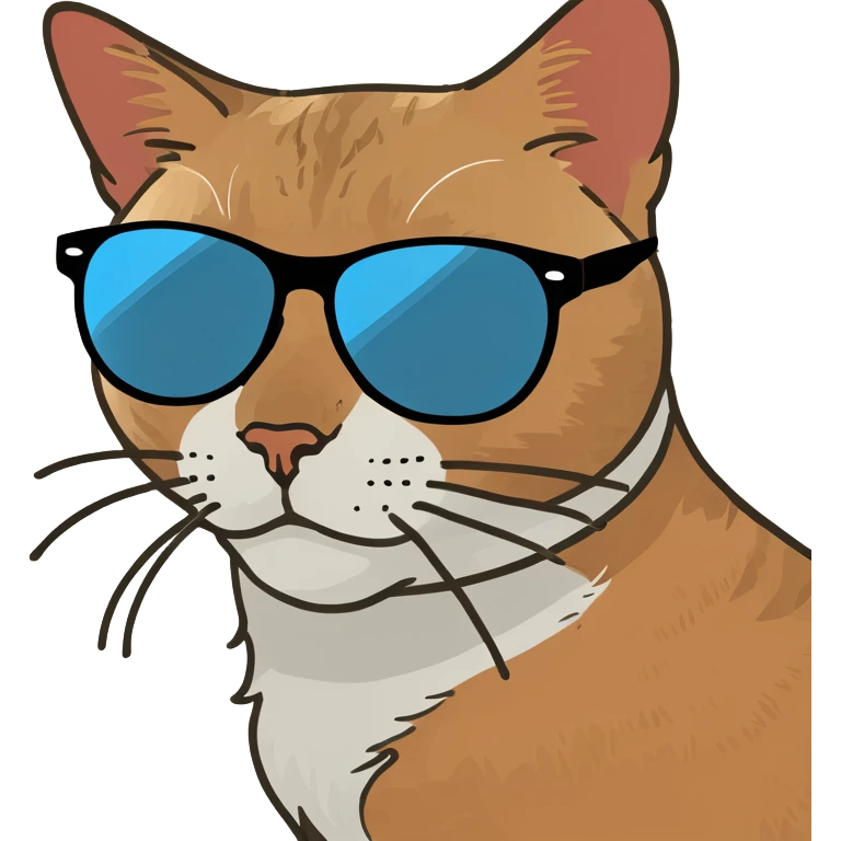 Cat with sunglasses emoji