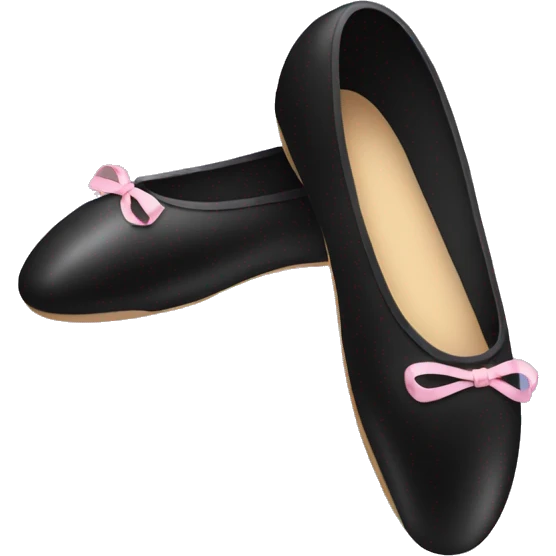 black ballet shoe emoji