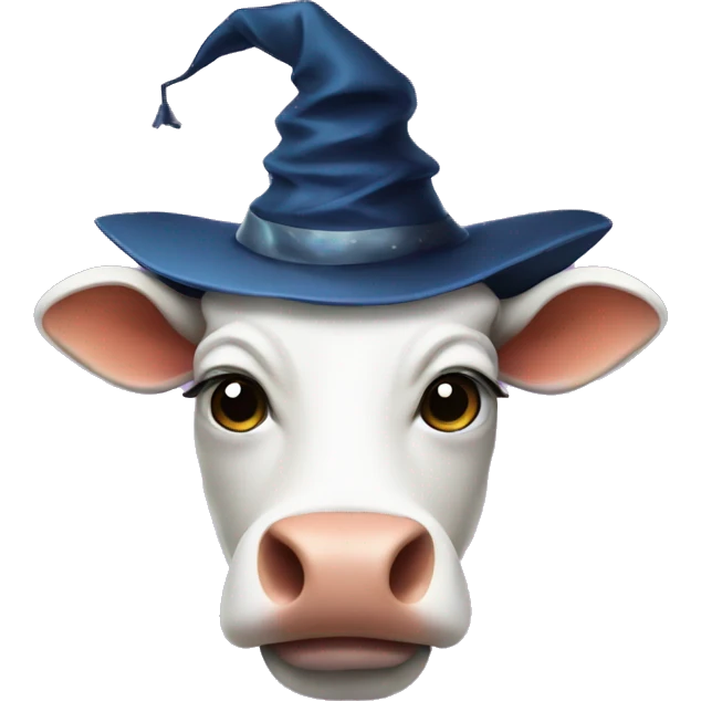 cow face with wizard hat  emoji