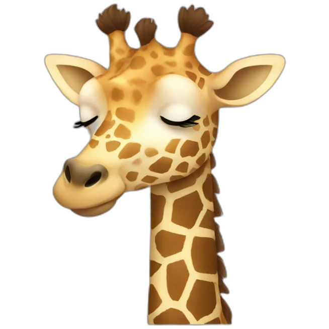 Giraffe sleeping emoji
