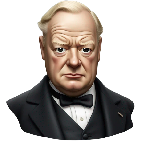 photorealistic Winston Churchill emoji