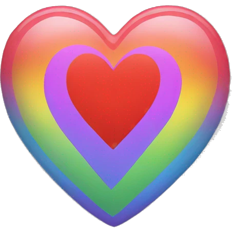 rainbow color heart emoji  emoji