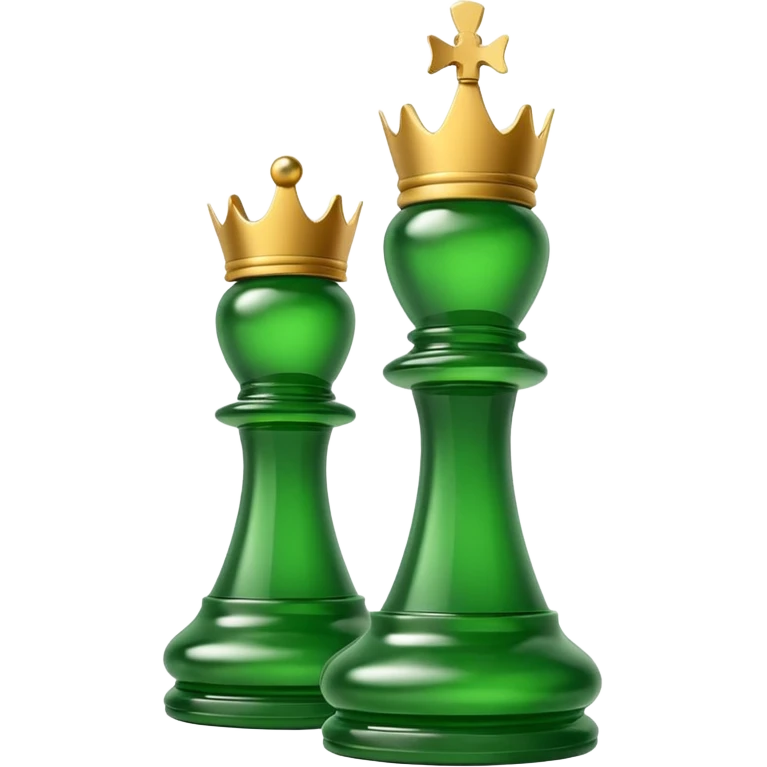 green chess queen piece emoji