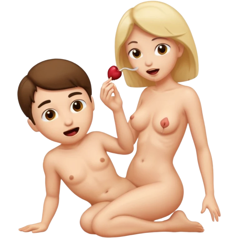 زن لخت در حال لیسیدن مثانه مرد لخت emoji