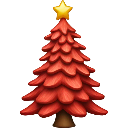Red christmas tree emoji