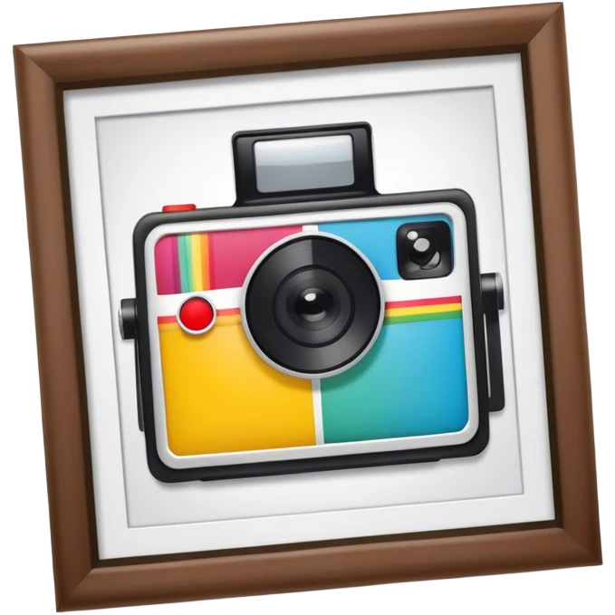 Polaroid photo booth emoji