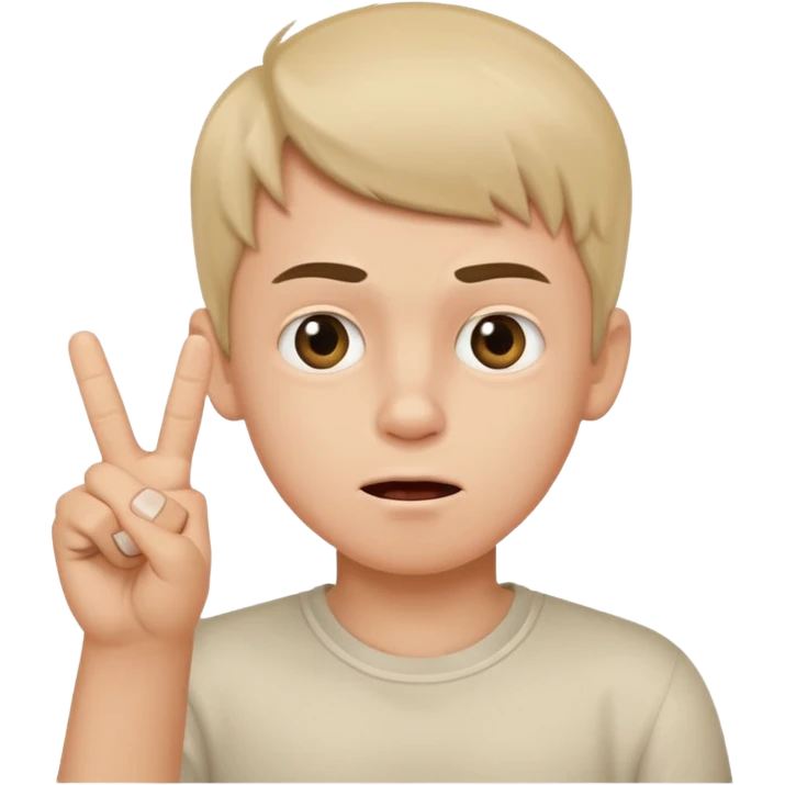 boy making wtf face and showing middle finger emoji