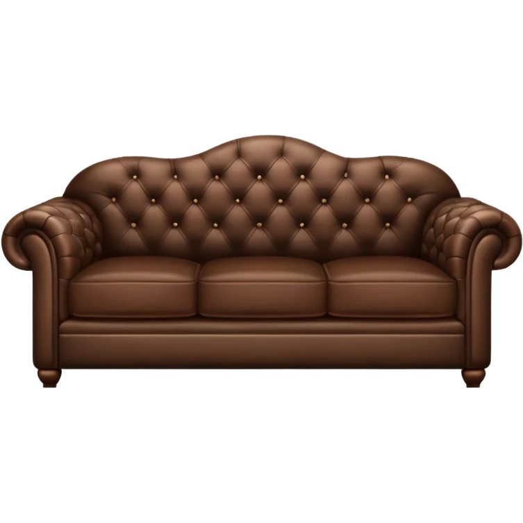 dark brown lether sofa emoji