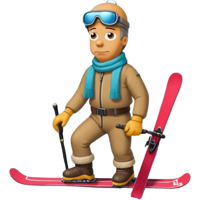 Homer Simpson qui fait du ski emoji
