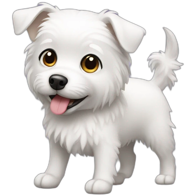 White small dog emoji