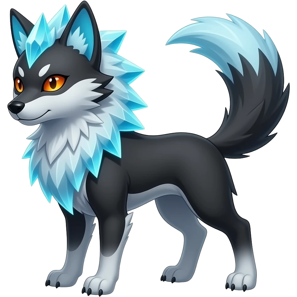 Absol-Glaceon-Lycanroc-fusion-hybrid-creature emoji