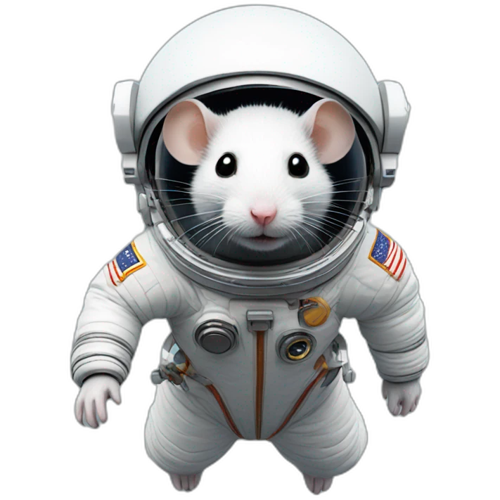 astronaut rat levitating emoji