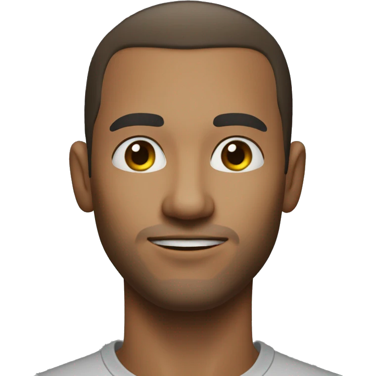 A head and shoulders shot of a 32 year old unknown man, with unknown unknown hair,   with unknown eyes wearing a t-shirt. emoji