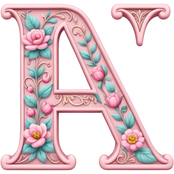 Pink romantic alphabet letter emoji