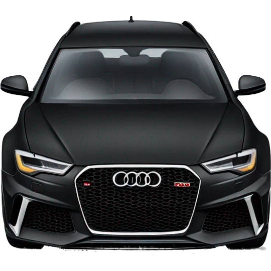 black audi rs6 emoji