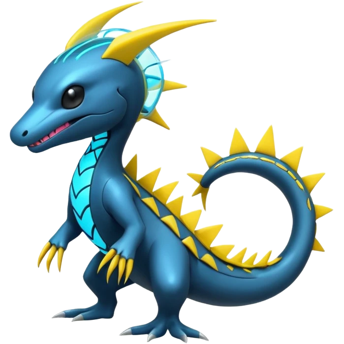 Electric Futuristic Modern Cyberpunk Cyber-Cyborg-Eel-Manectric-Luxray-Electrike-Pokémon-Fakémon-fusion emoji