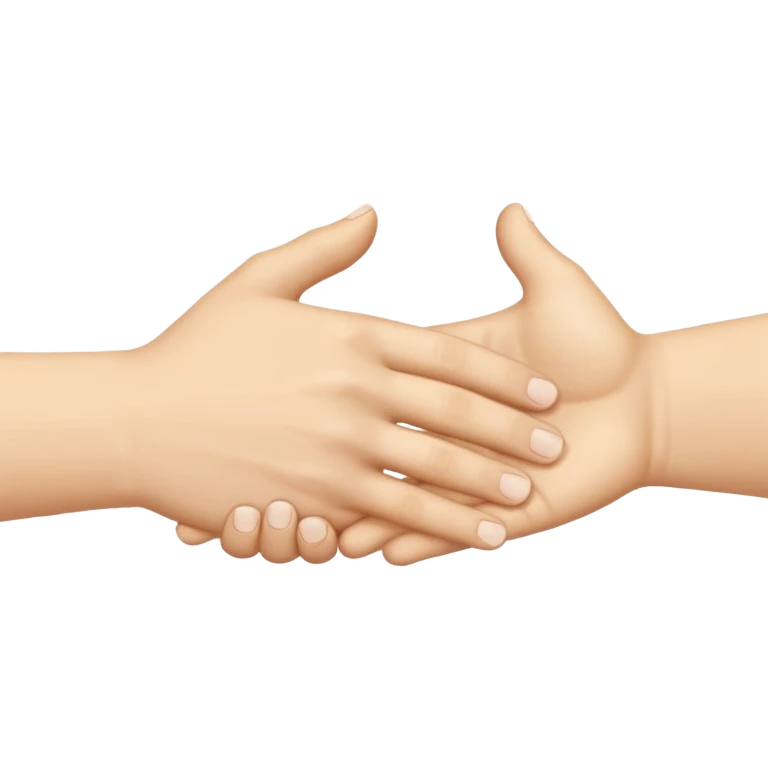 two white hands in a secret handshake emoji