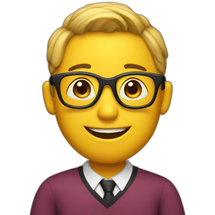Teacher bee emoji