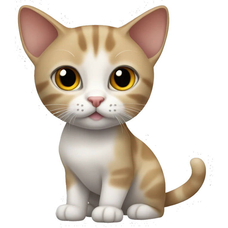 cat breed smooth shorthaired american with white paws and white chest emoji