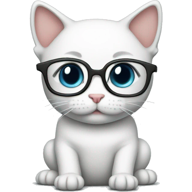 nerd-kitten with a computer emoji