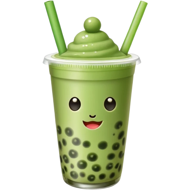 matcha bubble tea emoji