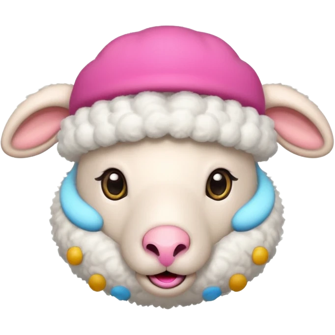 Sheep popping on the mario emoji