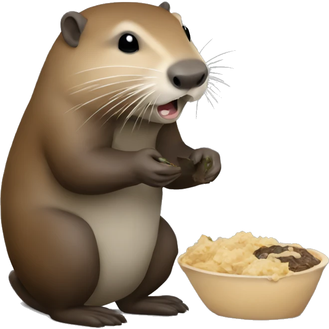 Nutria comiendo emoji