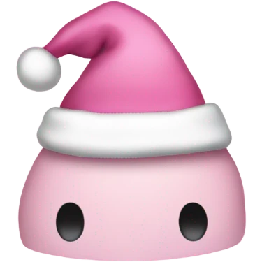 Light pink Santa hat with sparkly snowflakes  emoji