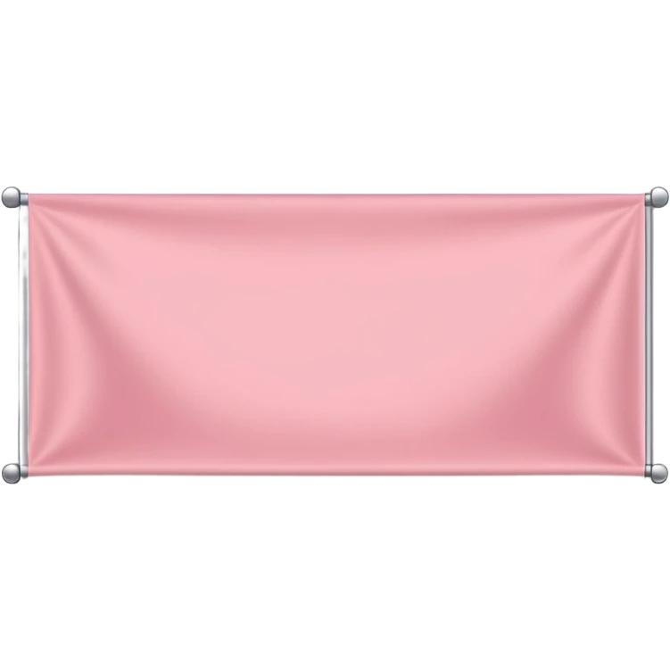 Flat light pink horizontal banner emoji