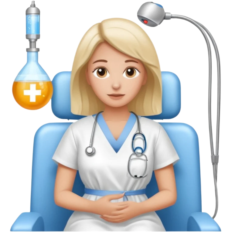 woman doing ozone therapy emoji