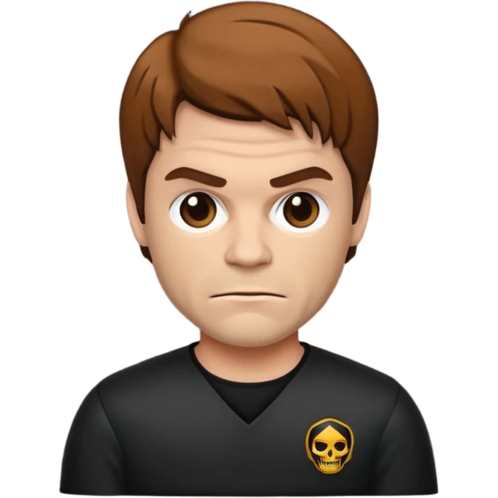 Um emoji gotico com o dexter morgan da série dexter emoji