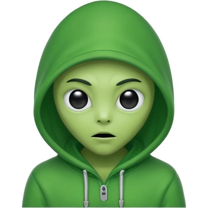a portrait of aliens wear hoodies emoji