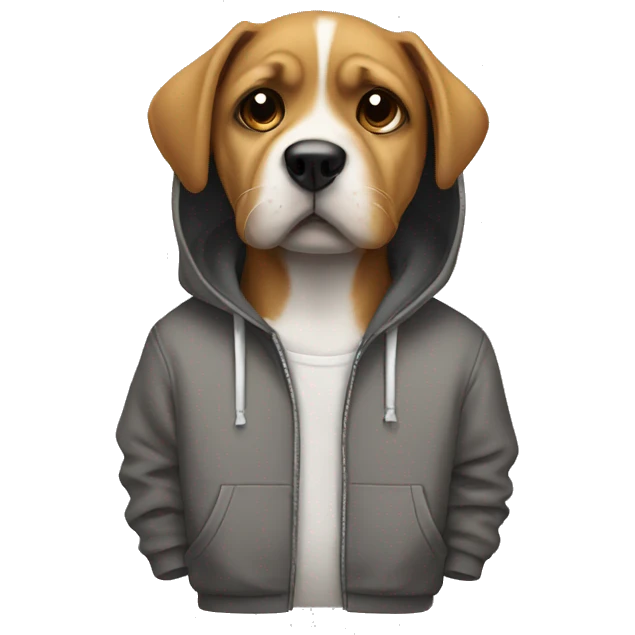 dog wasting a hoodie emoji