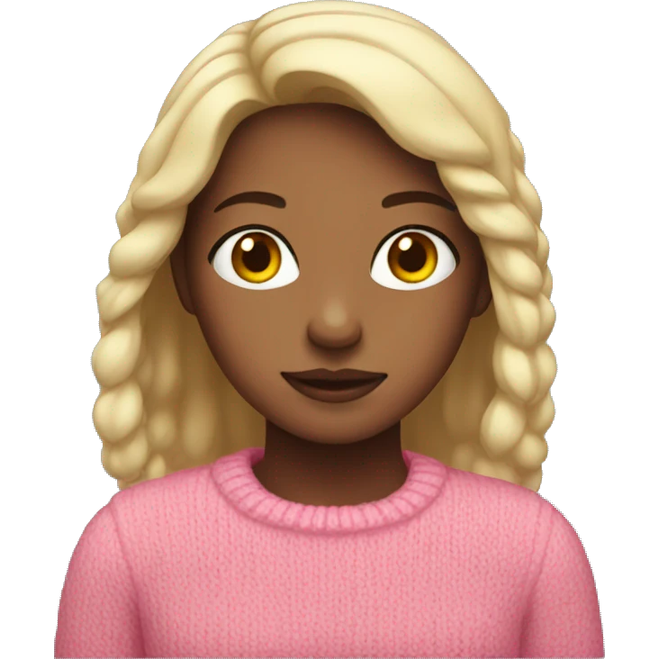 girl in pink sweater emoji