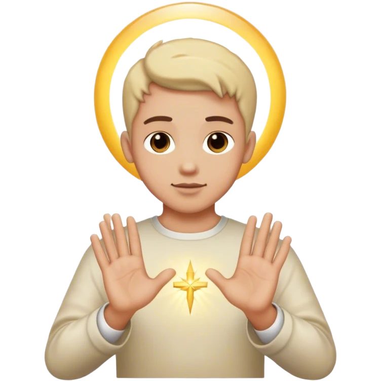 Adam and god hands emoji
