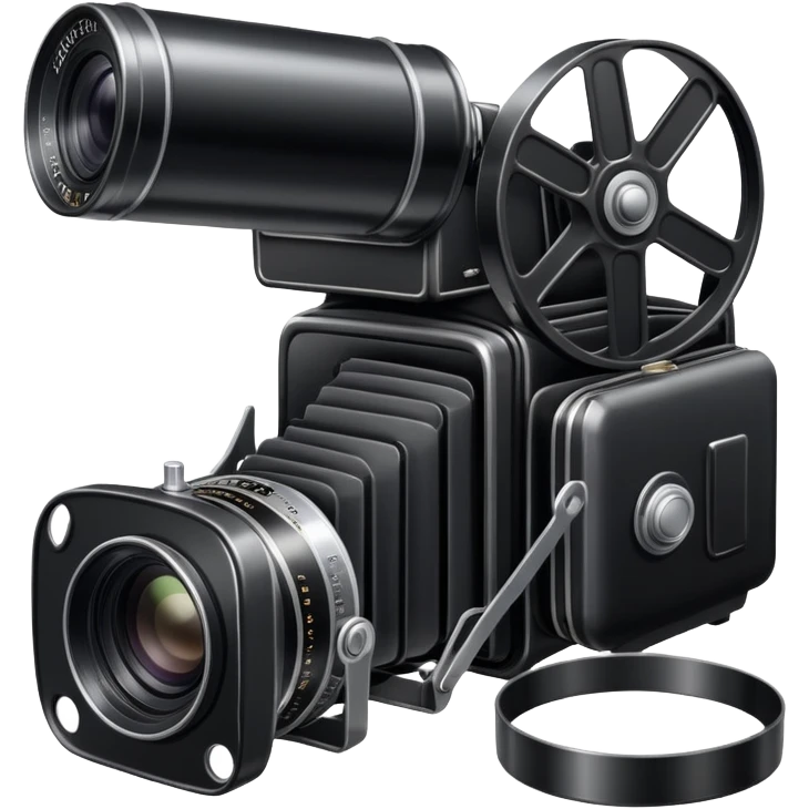 Vintage film camera with a traditional roll of 35mm film next to it emoji