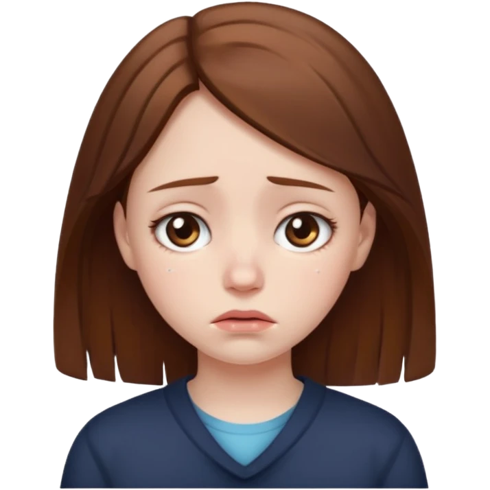 sad girl emoji