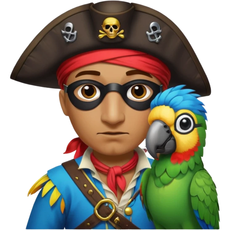 pirate and parrot emoji