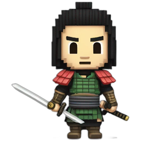 8 bit samurai emoji