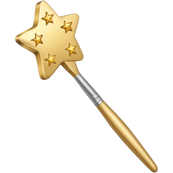 a painting brush with shiny stars emoji