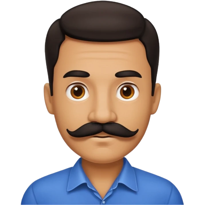 mustache man,Big black mustache. emoji